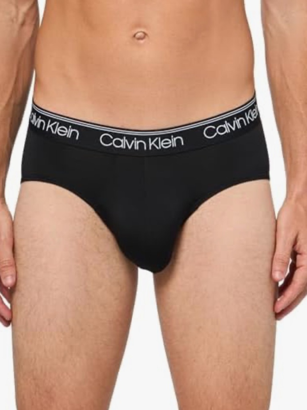 🆒 Calvin Klein Black Briefs with Logo Waistband